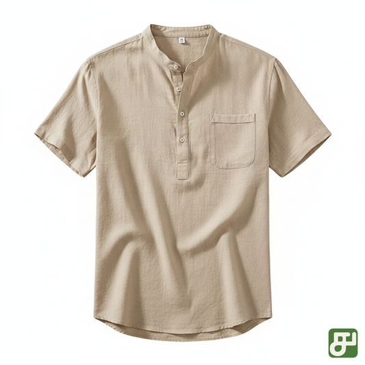 BROMLEY — Camisa Henley de Linho e Algodão